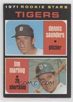 1971 Rookie Stars - Dennis Saunders, Tim Marting [Good to VG‑EX]