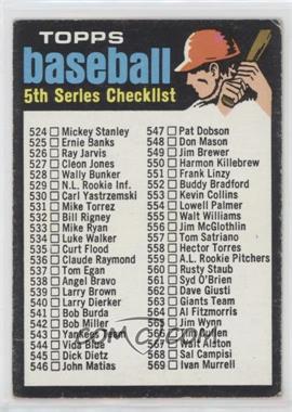 1971 Topps - [Base] #499 - Checklist - 5th Series