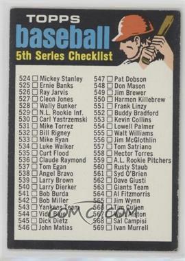 1971 Topps - [Base] #499 - Checklist - 5th Series