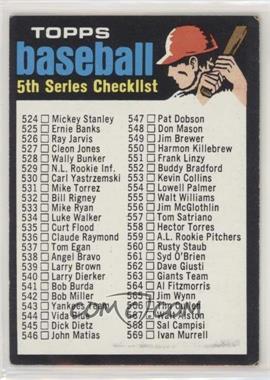 1971 Topps - [Base] #499 - Checklist - 5th Series [Good to VG‑EX]