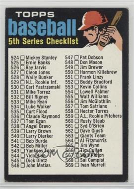 1971 Topps - [Base] #499 - Checklist - 5th Series [Good to VG‑EX]