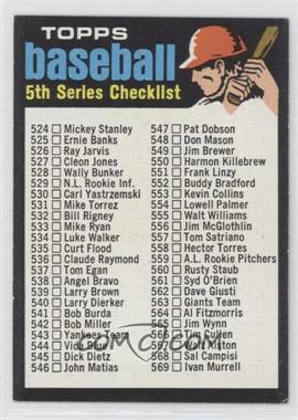 1971 Topps - [Base] #499 - Checklist - 5th Series