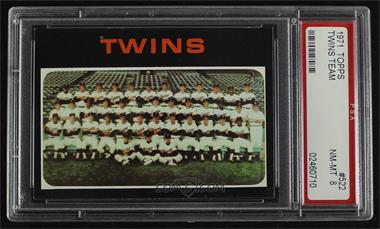 1971 Topps - [Base] #522 - Minnesota Twins Team [PSA 8 NM‑MT]