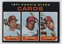 1971 Rookie Stars - Bob Chlupsa, Bob Stinson, Al Hrabosky