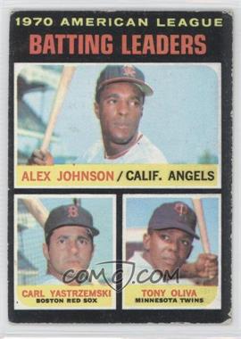 1971 Topps - [Base] #61 - League Leaders - Alex Johnson, Carl Yastrzemski, Tony Oliva [Noted]