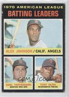 League Leaders - Alex Johnson, Carl Yastrzemski, Tony Oliva [Noted]