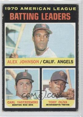 1971 Topps - [Base] #61 - League Leaders - Alex Johnson, Carl Yastrzemski, Tony Oliva [Noted]