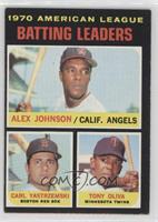 League Leaders - Alex Johnson, Carl Yastrzemski, Tony Oliva