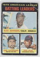 League Leaders - Alex Johnson, Carl Yastrzemski, Tony Oliva [COMC RCR …