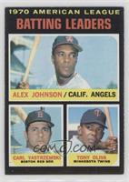 League Leaders - Alex Johnson, Carl Yastrzemski, Tony Oliva