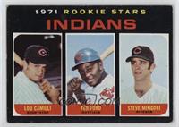1971 Rookie Stars - Lou Camilli, Ted Ford, Steve Mingori [Good to VG&…
