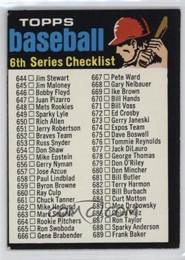 1971 Topps - [Base] #619.2 - Checklist - 6th Series (Copyright on Back, Shadow on Back of Helmet)