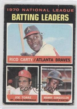 1971 Topps - [Base] #62 - League Leaders - Rico Carty, Joe Torre, Manny Sanguillen [Poor to Fair]