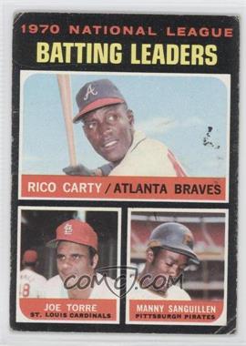 1971 Topps - [Base] #62 - League Leaders - Rico Carty, Joe Torre, Manny Sanguillen [Good to VG‑EX]