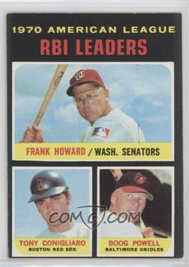 1971 Topps - [Base] #63 - League Leaders - Frank Howard, Tony Conigliaro, Boog Powell [Good to VG‑EX]