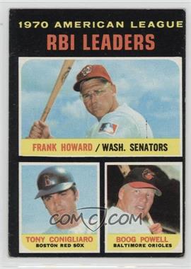 1971 Topps - [Base] #63 - League Leaders - Frank Howard, Tony Conigliaro, Boog Powell [Poor to Fair]