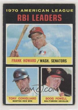 1971 Topps - [Base] #63 - League Leaders - Frank Howard, Tony Conigliaro, Boog Powell [Good to VG‑EX]