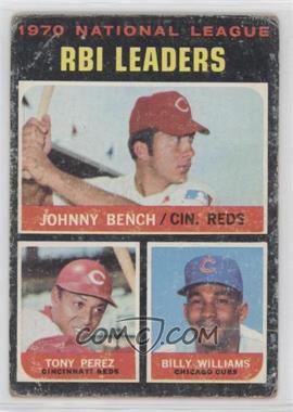 1971 Topps - [Base] #64 - League Leaders - Johnny Bench, Tony Perez, Billy Williams [Good to VG‑EX]