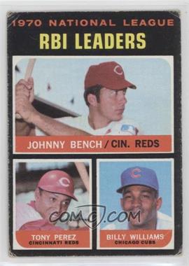 1971 Topps - [Base] #64 - League Leaders - Johnny Bench, Tony Perez, Billy Williams [Good to VG‑EX]