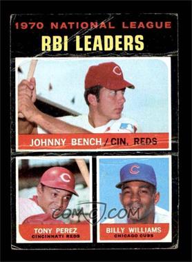 1971 Topps - [Base] #64 - League Leaders - Johnny Bench, Tony Perez, Billy Williams [POOR]