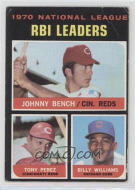 1971 Topps - [Base] #64 - League Leaders - Johnny Bench, Tony Perez, Billy Williams [Good to VG‑EX]