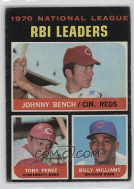 1971 Topps - [Base] #64 - League Leaders - Johnny Bench, Tony Perez, Billy Williams [Good to VG‑EX]