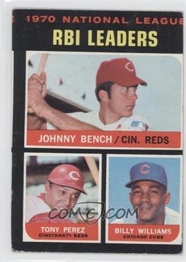 1971 Topps - [Base] #64 - League Leaders - Johnny Bench, Tony Perez, Billy Williams [Good to VG‑EX]