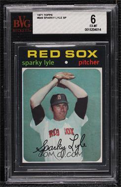 1971 Topps - [Base] #649 - High # - Sparky Lyle [BVG 6 EX‑MT]