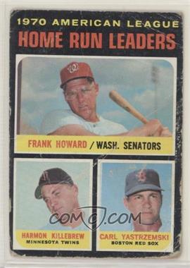 1971 Topps - [Base] #65 - League Leaders - Frank Howard, Harmon Killebrew, Carl Yastrzemski [Poor to Fair]