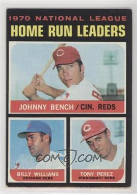 1971 Topps - [Base] #66 - League Leaders - Johnny Bench, Tony Perez, Billy Williams