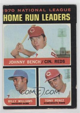 1971 Topps - [Base] #66 - League Leaders - Johnny Bench, Tony Perez, Billy Williams [Good to VG‑EX]