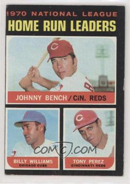 1971 Topps - [Base] #66 - League Leaders - Johnny Bench, Tony Perez, Billy Williams [Good to VG‑EX]