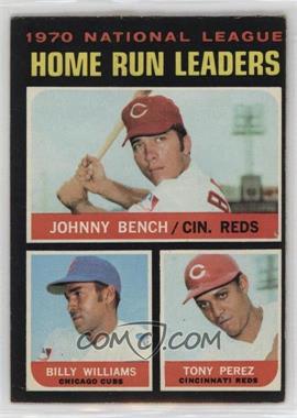 1971 Topps - [Base] #66 - League Leaders - Johnny Bench, Tony Perez, Billy Williams