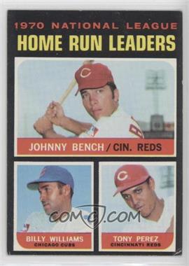 1971 Topps - [Base] #66 - League Leaders - Johnny Bench, Tony Perez, Billy Williams