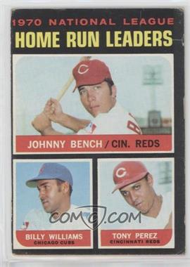 1971 Topps - [Base] #66 - League Leaders - Johnny Bench, Tony Perez, Billy Williams [Good to VG‑EX]