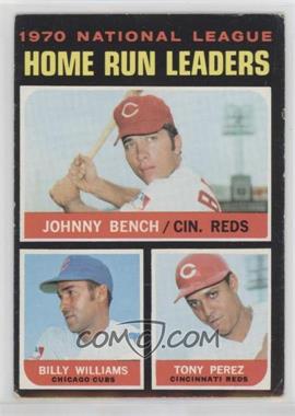 1971 Topps - [Base] #66 - League Leaders - Johnny Bench, Tony Perez, Billy Williams