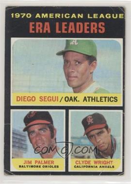1971 Topps - [Base] #67 - League Leaders - Diego Segui, Jim Palmer, Clyde Wright [Poor to Fair]