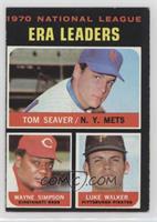 League Leaders - Tom Seaver, Wayne Simpson, Luke Walker [Good to VG&#…