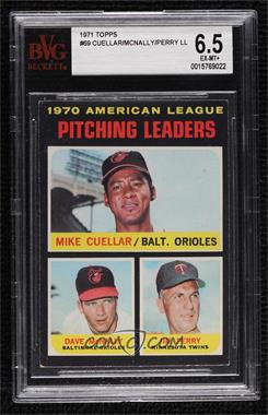 1971 Topps - [Base] #69 - League Leaders - Mike Cuellar, Jim Perry, Dave McNally [BVG 6.5 EX‑MT+]