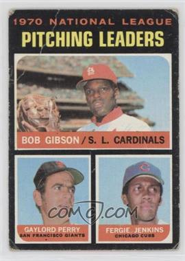 1971 Topps - [Base] #70 - League Leaders - Bob Gibson, Gaylord Perry, Fergie Jenkins [COMC RCR Poor]