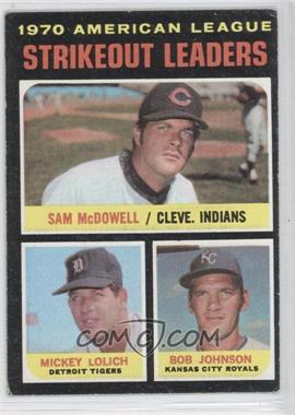1971 Topps - [Base] #71 - League Leaders - Sam McDowell, Mickey Lolich, Bob Johnson [Noted]