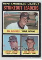 League Leaders - Sam McDowell, Mickey Lolich, Bob Johnson [Good to VG…