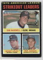 League Leaders - Sam McDowell, Mickey Lolich, Bob Johnson [Good to VG…