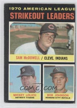 1971 Topps - [Base] #71 - League Leaders - Sam McDowell, Mickey Lolich, Bob Johnson [Noted]