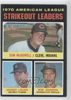 League Leaders - Sam McDowell, Mickey Lolich, Bob Johnson