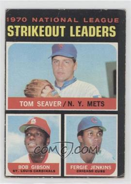 1971 Topps - [Base] #72 - League Leaders - Tom Seaver, Bob Gibson, Fergie Jenkins [Good to VG‑EX]