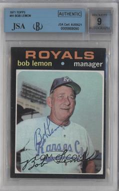 1971 Topps - [Base] #91 - Bob Lemon [JSA Certified Encased by BVG]