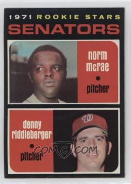 1971 Topps - [Base] #93 - 1971 Rookie Stars - Norm McRae, Denny Riddleberger