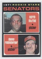 1971 Rookie Stars - Norm McRae, Denny Riddleberger