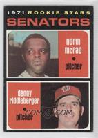 1971 Rookie Stars - Norm McRae, Denny Riddleberger [Noted]